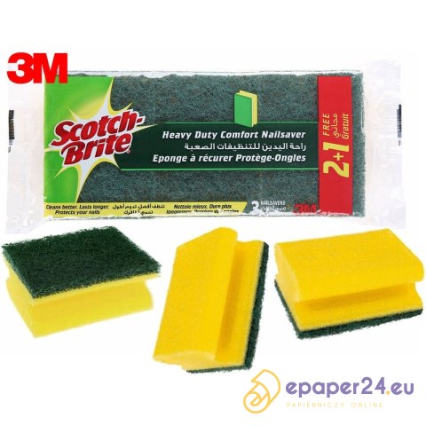 Gąbka do zmywania Scotch-Brite Heavy Duty żółte (3) Gąbka do zmywania Scotch-Brite Heavy Duty żółte (3)
