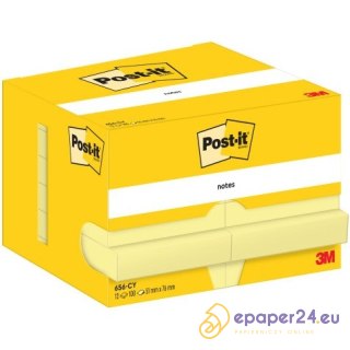 Karteczki Post-it 51x76mm (656) żółte (12x100)