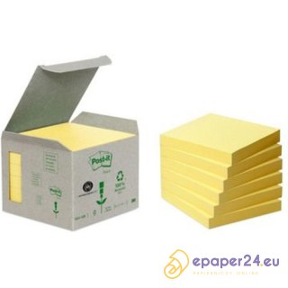 Karteczki Post-it 76x76mm (654-1B) żółte (6x100)