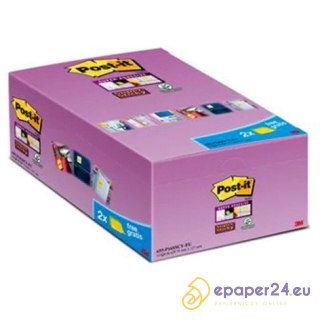 Karteczki Post-it Super Sticky 76x127mm (655-P16SSCY) żółte (16x90)