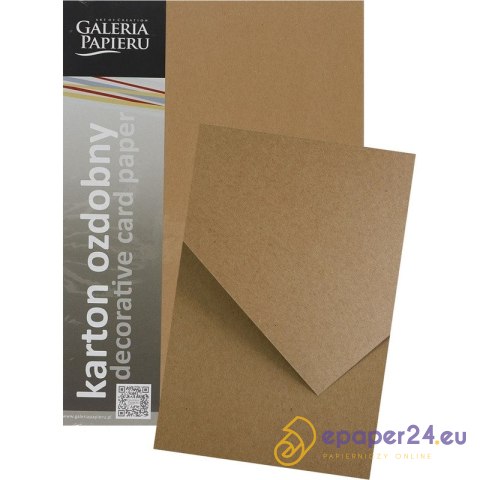 Karton ozdobny Galeria Papieru A4/270g Kraft ciemnobrązowy (20) Karton ozdobny Galeria Papieru A4/270g Kraft ciemnobrązowy (20)