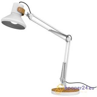 Lampka na biurko Unilux Baya Bamboo biała