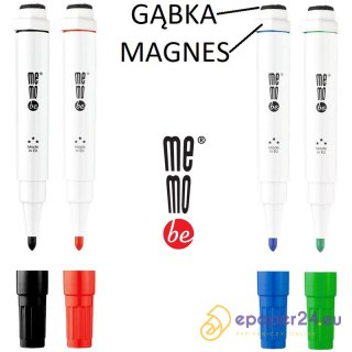 Marker do tablic MemoBe MM351 (z magnesem i gąbką) czerwony