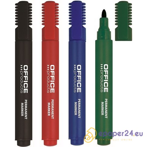 Marker permanentny Office Products 1-3mm okragły niebieski Marker permanentny Office Products 1-3mm okragły niebieski