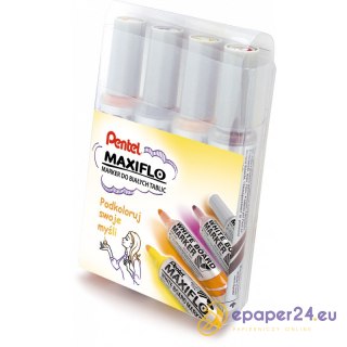 Markery do tablic Pentel Maxiflo MWL5M 4 kolory