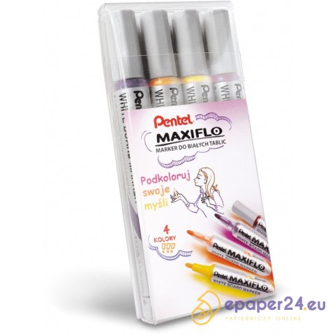 Markery do tablic Pentel Maxiflo MWL5S 4 kolory Markery do tablic Pentel Maxiflo MWL5S 4 kolory