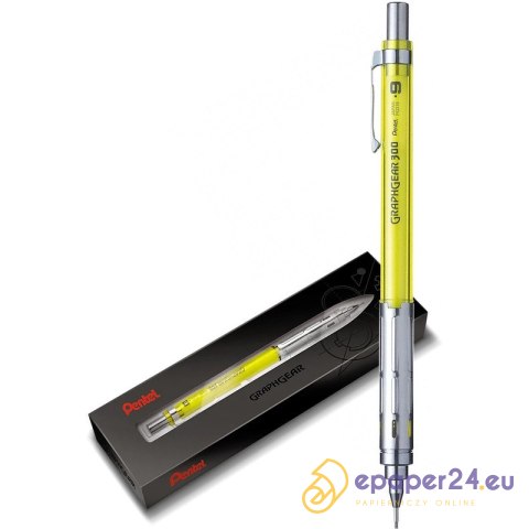 Ołówek automatyczny Pentel GraphGear 300 0.9mm żółty Ołówek automatyczny Pentel GraphGear 300 0.9mm żółty