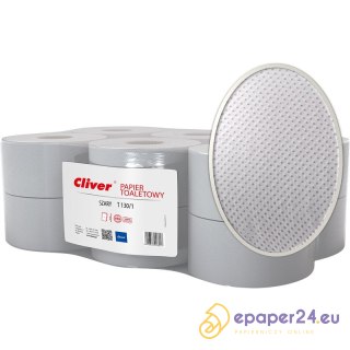 Papier toaletowy Cliver 130m 1w makulatura szary (12)
