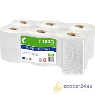 Papier toaletowy Ellis 100m 2w makulatura biały (12)