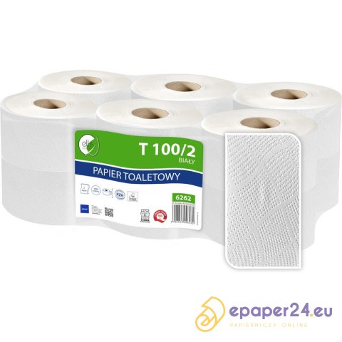 Papier toaletowy Ellis 100m 2w makulatura biały (12) Papier toaletowy Ellis 100m 2w makulatura biały (12)