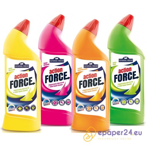 Płyn do WC Force Action 1L pomarańcza Płyn do WC Force Action 1L pomarańcza