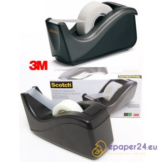Podajnik do taśmy biurowej Scotch C60 (+ taśma) czarny