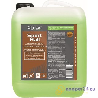 Preparat Clinex Sport Hall 5L (do mycia powierzchni hal sportowych)