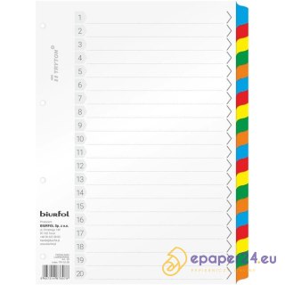 Przekładki kartonowe Biurfol A4 20 kart