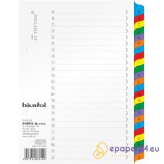 Przekładki kartonowe Biurfol A5 A-Z alfabetyczne