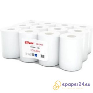 Ręcznik w rolce Cliver 65m 1w makulatura białe (12)