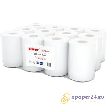Ręcznik w rolce Cliver 65m 1w makulatura białe (12) Ręcznik w rolce Cliver 65m 1w makulatura białe (12)