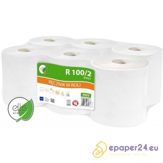 Ręcznik w rolce Ellis 100m 2w makulatura białe (6)