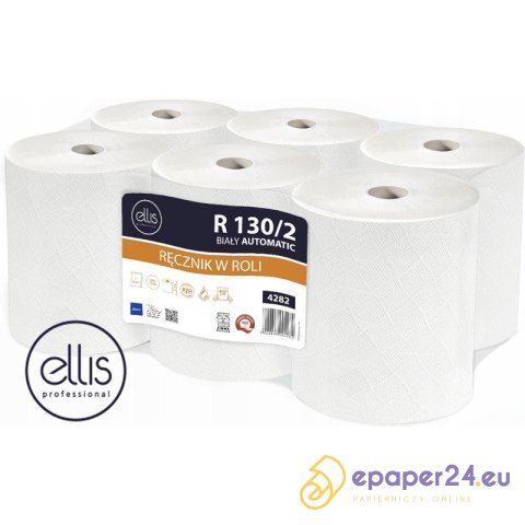 Ręcznik w rolce Ellis 130m 2w celuloza białe (6) Ręcznik w rolce Ellis 130m 2w celuloza białe (6)
