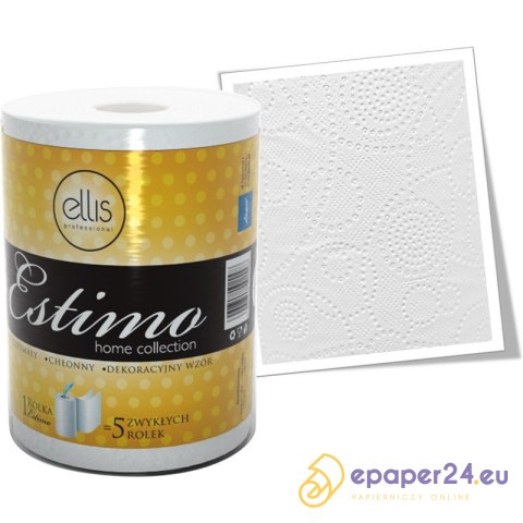 Ręcznik w rolce Ellis Estimo 50m 2w celuloza białe Ręcznik w rolce Ellis Estimo 50m 2w celuloza białe