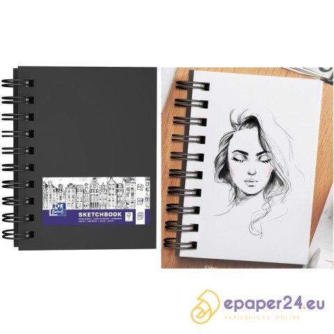 Szkicownik Oxford Sketchbook A6/80k czarny Szkicownik Oxford Sketchbook A6/80k czarny