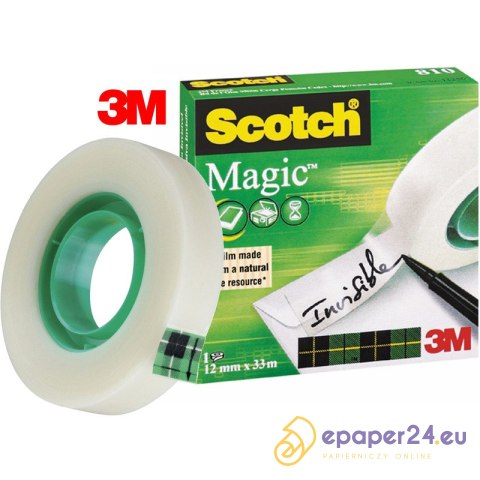 Taśma biurowa Scotch Magic 12mm/33m matowa Taśma biurowa Scotch Magic 12mm/33m matowa