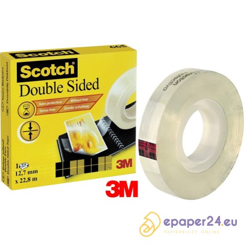 Taśma dwustronna Scotch 665 12mm/22.8m Taśma dwustronna Scotch 665 12mm/22.8m