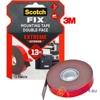Taśma montażowa Scotch Fix Extreme 19mm/5m czarna