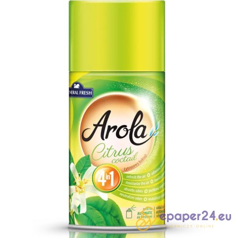Wkład do odświeżacza powietrza Arola 250ml cytrusowy koktajl Wkład do odświeżacza powietrza Arola 250ml cytrusowy koktajl