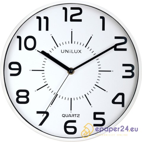 Zegar Unilux Pop 28.5cm biały Zegar Unilux Pop 28.5cm biały