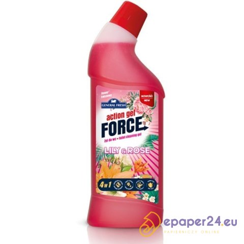 Żel do WC Force Action Gel 1L kwiat Żel do WC Force Action Gel 1L kwiat