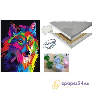 Zestaw Malowanie po numerach Ipicasso 30x40 cm Wilk