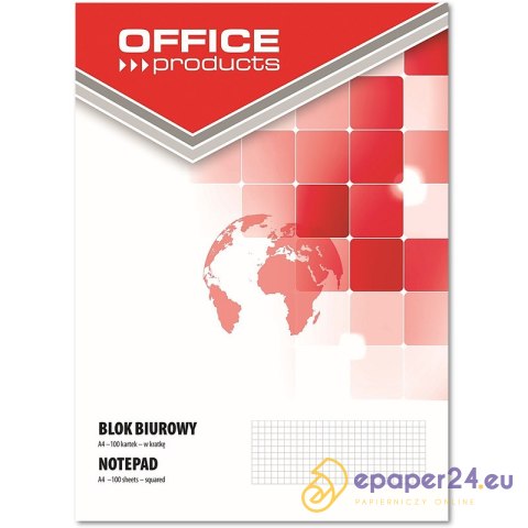 Blok biurowy Office Products A4/100k kratka Blok biurowy Office Products A4/100k kratka