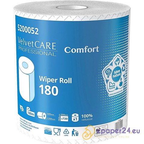 Czyściwo w rolce Velvet Care Professional 180m 2w celuloza białe Czyściwo w rolce Velvet Care Professional 180m 2w celuloza białe