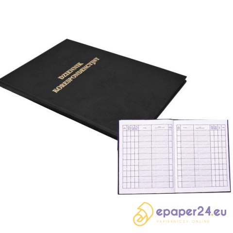 DZIENNIK KORESPONDENCYJNY A4/192K CZARNY DZIENNIK KORESPONDENCYJNY A4/192K CZARNY