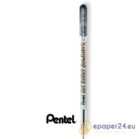 Długopis do tkanin Pentel Gel Roller for Fabric czarny Długopis do tkanin Pentel Gel Roller for Fabric czarny