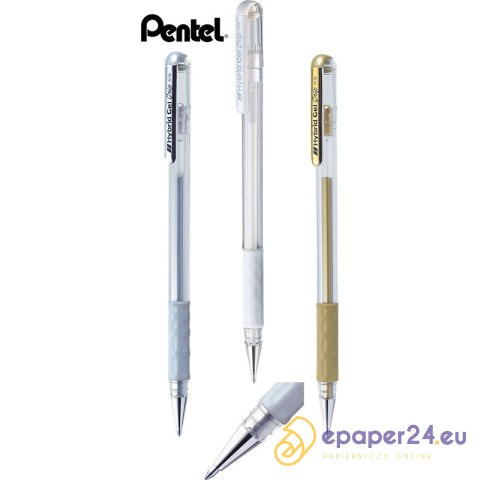 Długopis żelowy Pentel Hybrid Gel Grip K118 biały Długopis żelowy Pentel Hybrid Gel Grip K118 biały