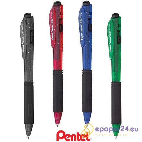 Długopis żelowy Pentel Wow! Gel K437CR czarny Długopis żelowy Pentel Wow! Gel K437CR czarny