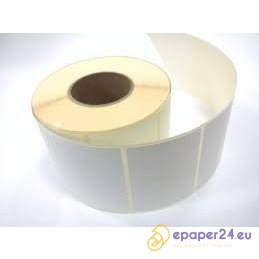 ETYKIETY NA ROLI TRIGONA 40x30mm BIAŁE (2000)