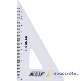 Ekierka plastikowa Donau 12cm 60° transparentna