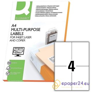 Etykiety Q-Connect A4 105x148.5mm białe (100)