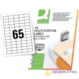 Etykiety Q-Connect A4 38.1x21.1mm białe (100)