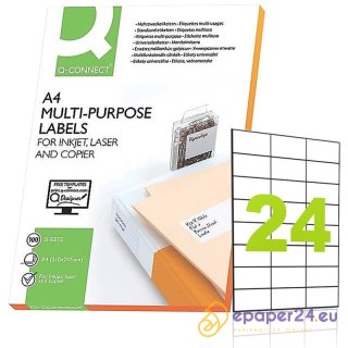Etykiety Q-Connect A4 70x37mm białe (100)