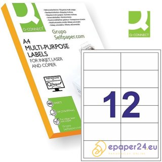 Etykiety Q-Connect A4 96.5x42.3mm białe (100)