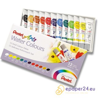 Farby akwarelowe Pentel Arts 12 kolorów