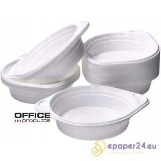 Flaczarka plastikowa Office Products 500ml śr.16cm biała (100)