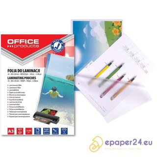 Folia laminacyjna Office Products A3 2x80µm błyszcząca (100)