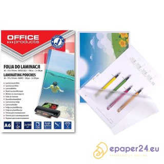 Folia laminacyjna Office Products A6 2x100µm błyszcząca (100)