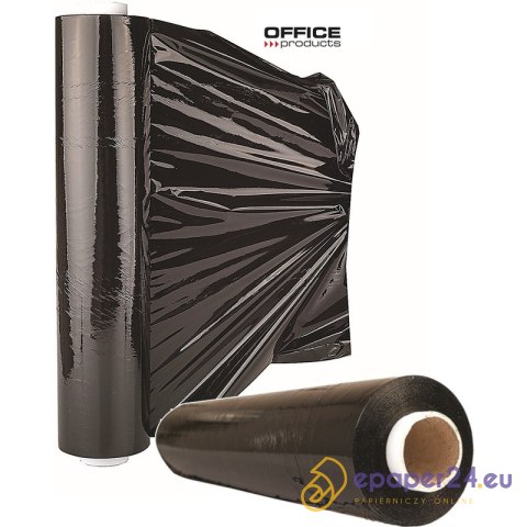 Folia stretch Office Products 2.5kg 23µm czarna Folia stretch Office Products 2.5kg 23µm czarna