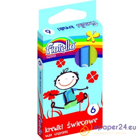 KREDKI ŚWIECOWE FIORELLO 6 KOLORÓW KREDKI ŚWIECOWE FIORELLO 6 KOLORÓW